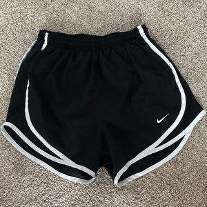 Black and white athletic shorts